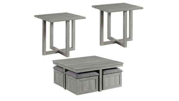 Uster 3pc Nesting Cocktail Table y 2 mesas auxiliares